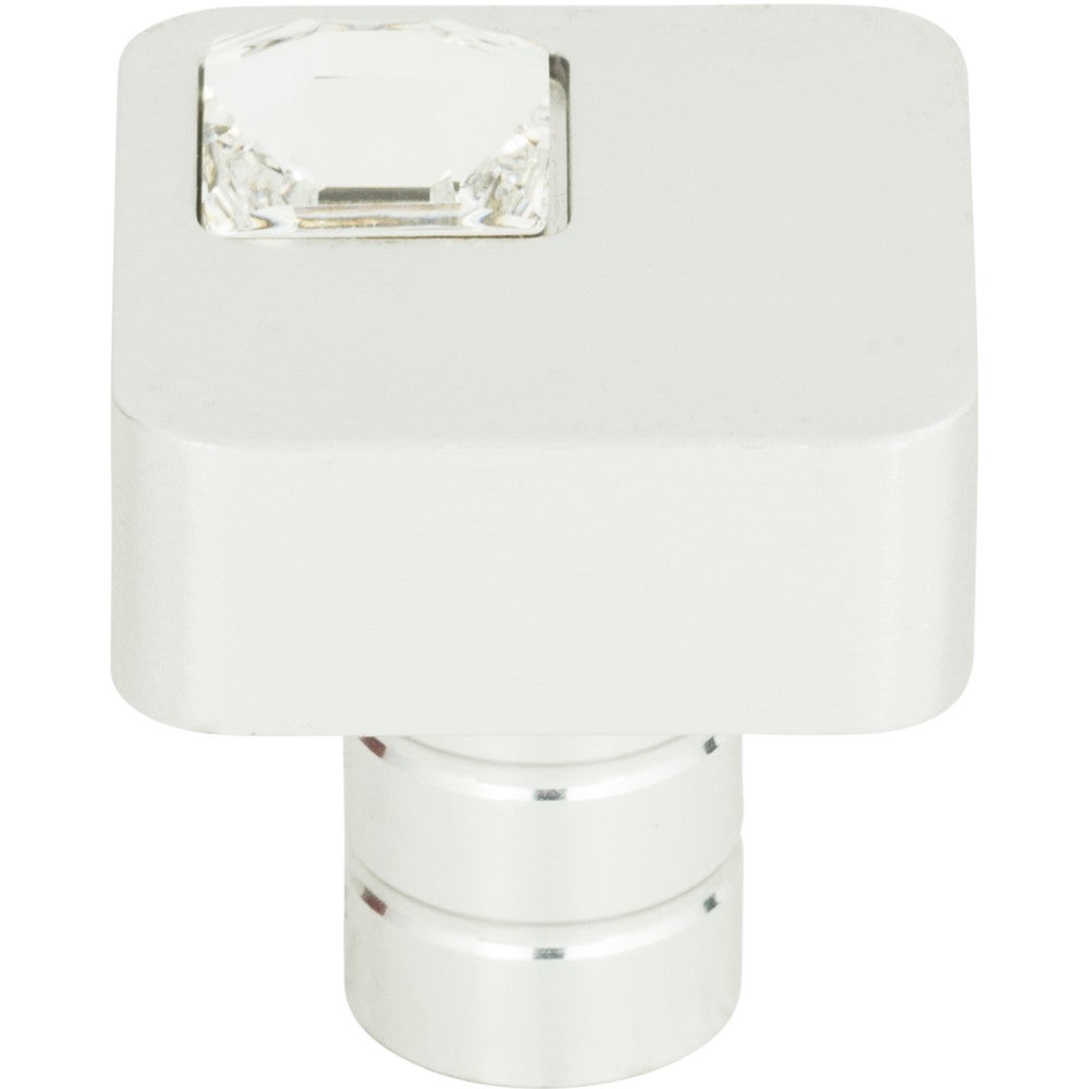 Crystal Off Center Square Knob